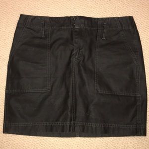 Madewell waxed leather style mini skirt